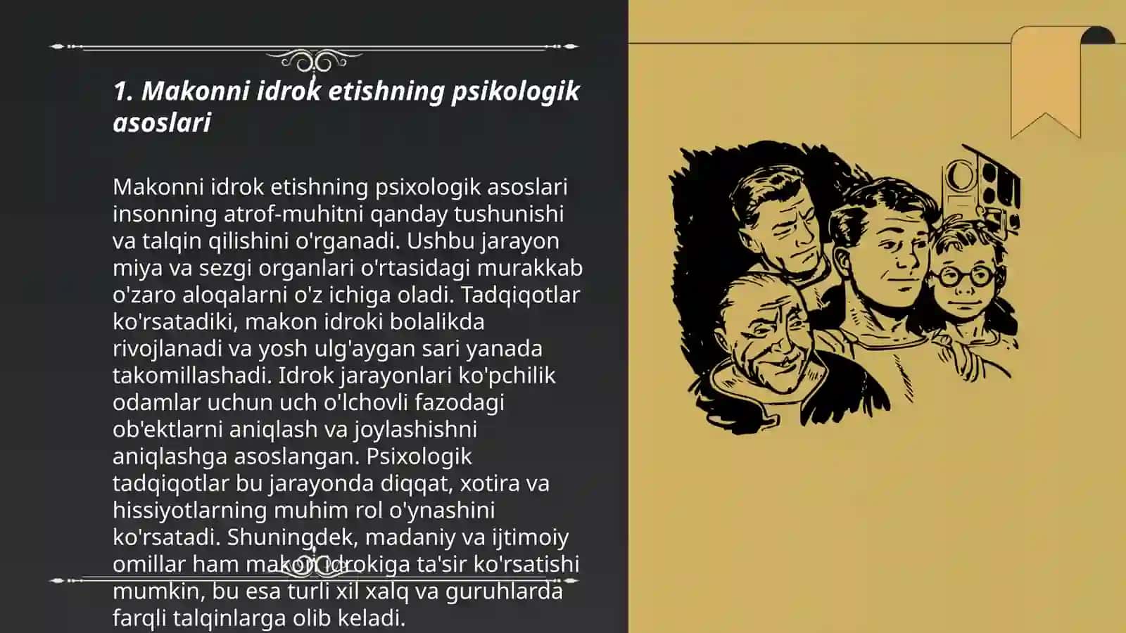 Makonni ko'rish orqali idrok etish 3