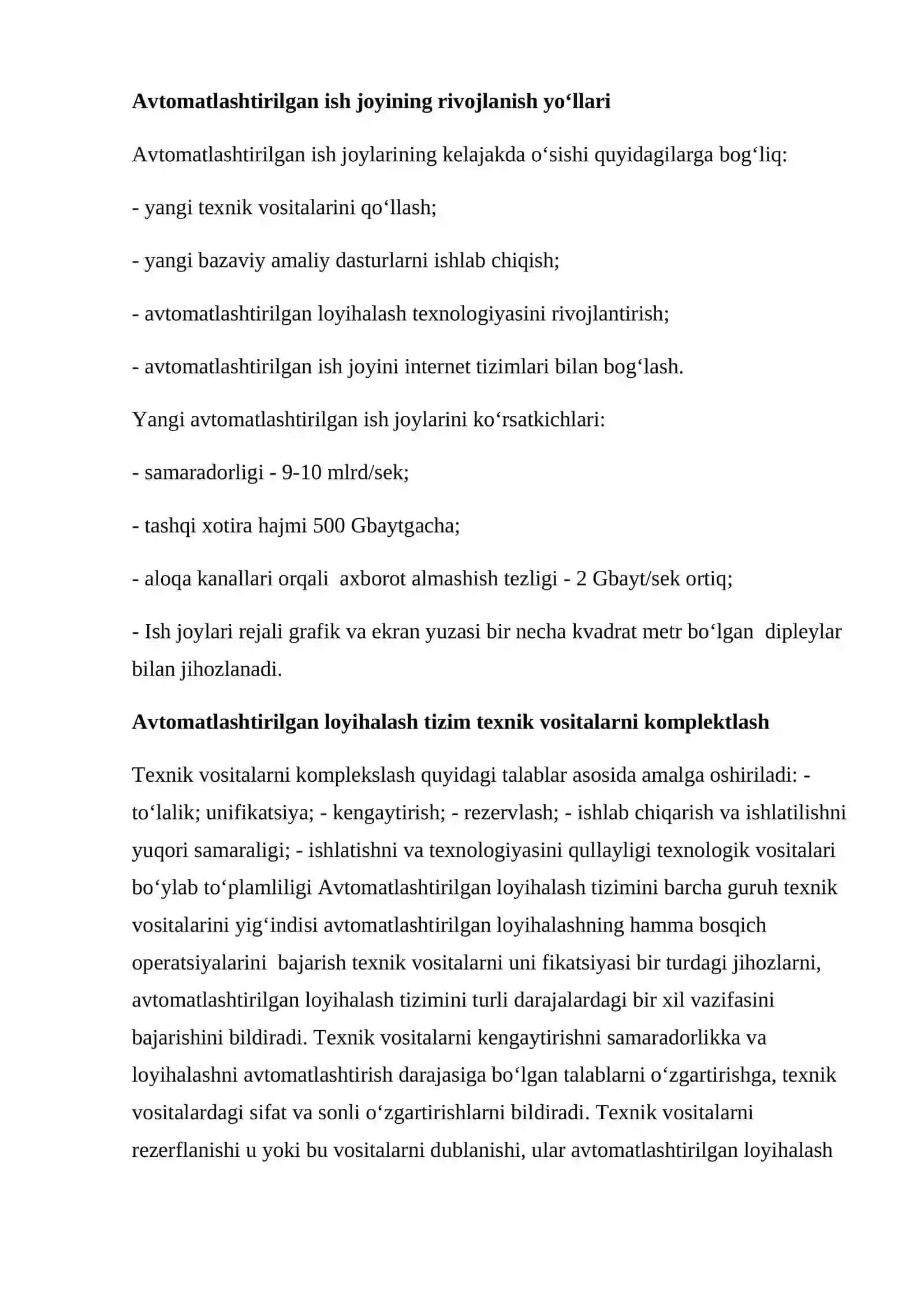 Avtomatlashtirilgan ish joyining tashkiliy-uslubiy va fungsional tuzilishi 3