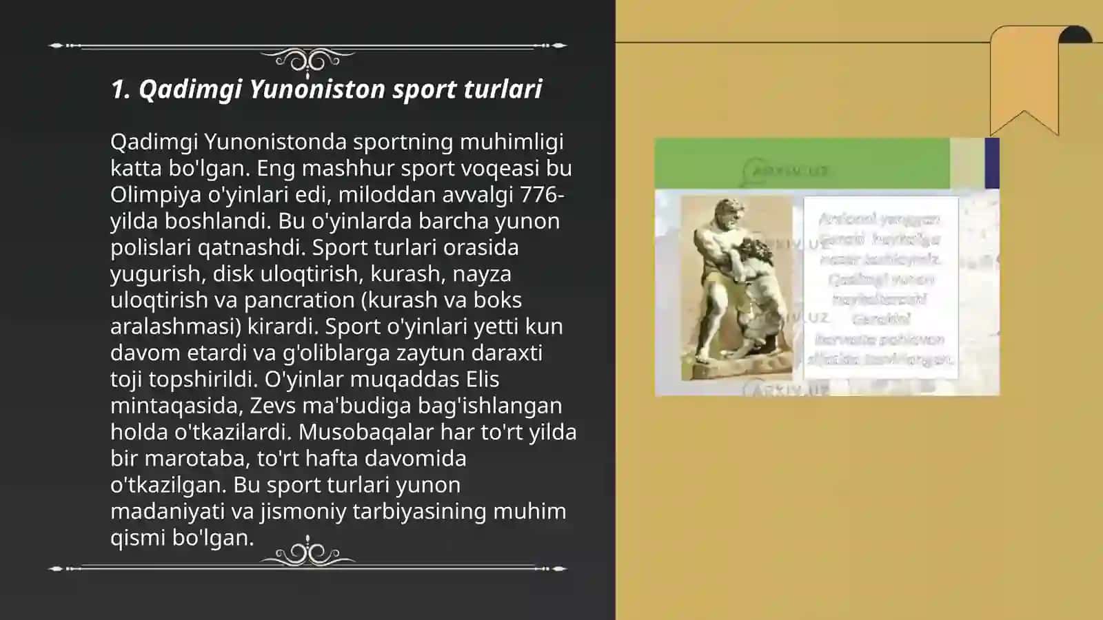 Qadimgi olimpiya oʻyinlari 3