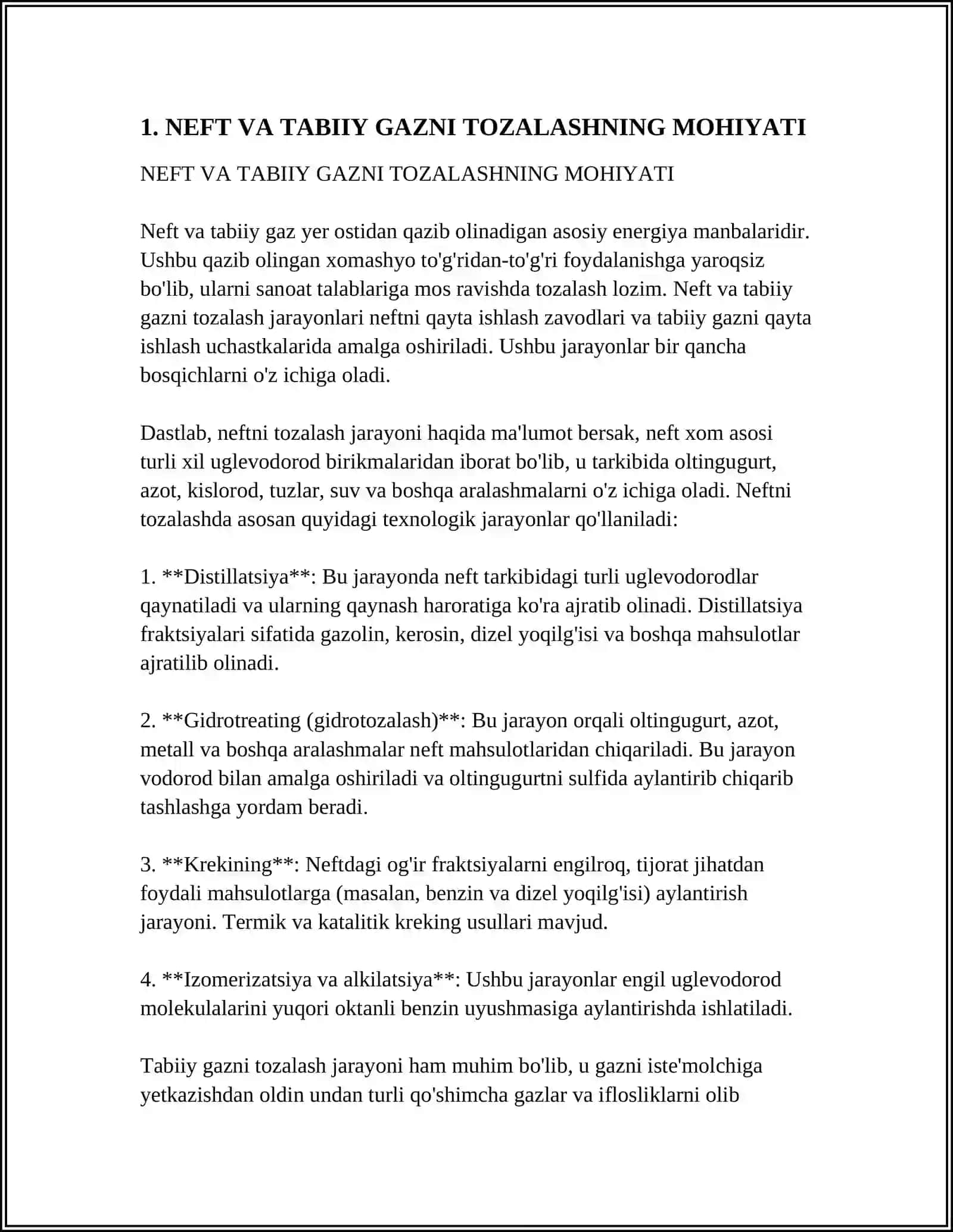 NEFT VA TABIIY GAZNI TOZALASH TURLARI VA VAZIFASI 3