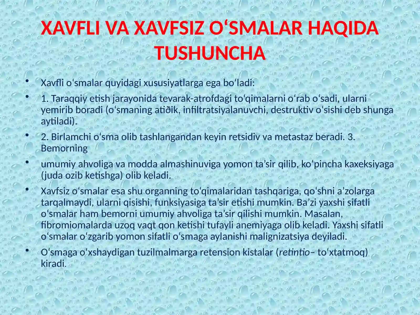 AYOLLAR JINSIY A’ZOLARINING O‘SMA KASALLIKLARI 3