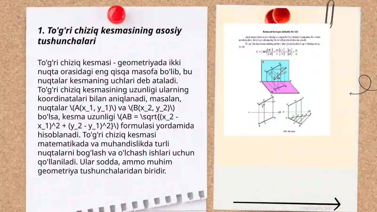 To’g’ri chiziq kesmasi 3
