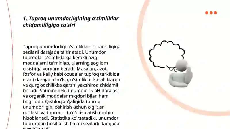 Tuproq unumdorligining o'simliklar chidamliligiga ta'siri 3
