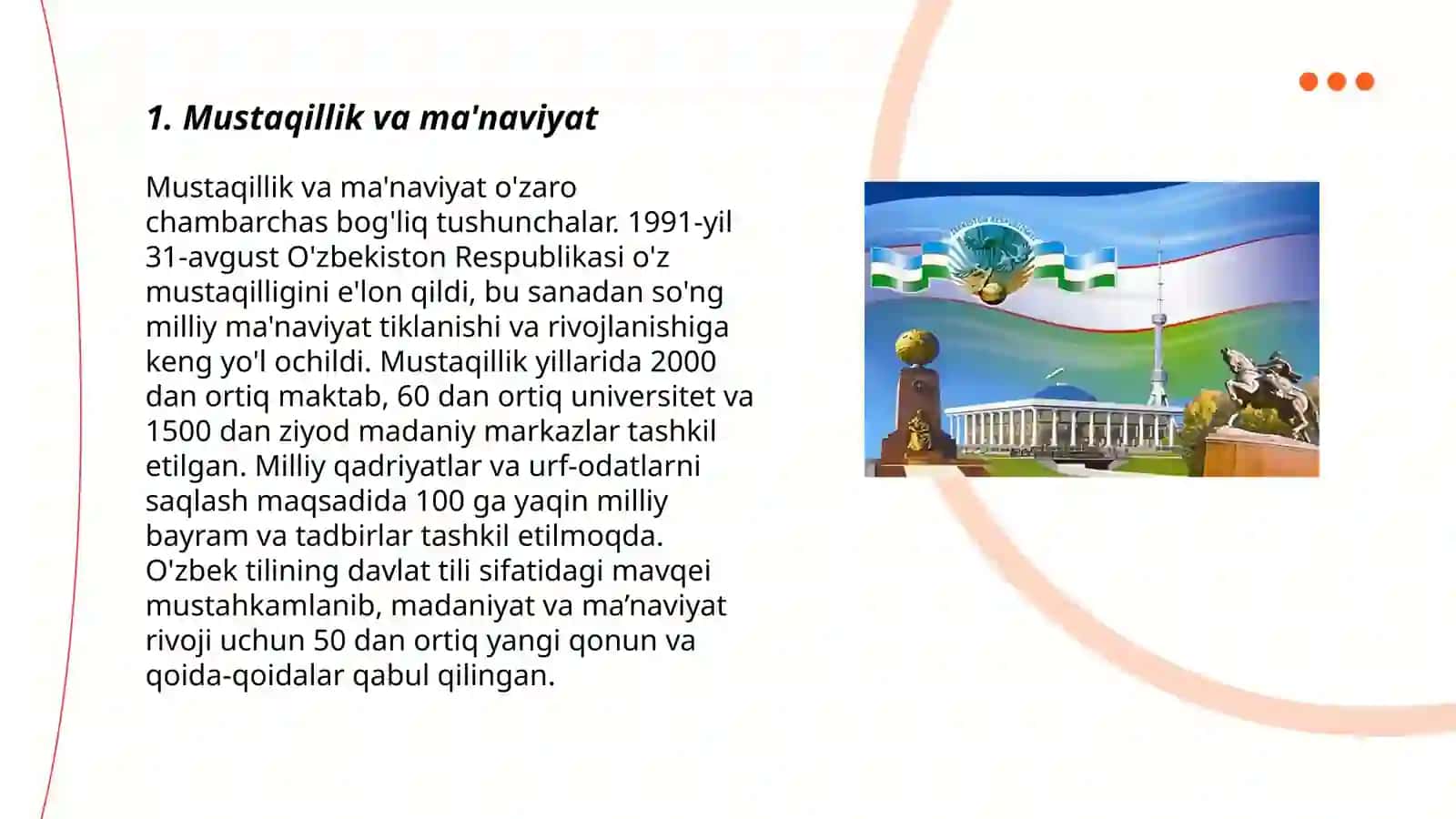 Òzbekiston mustaqilligi mana’naviy axloqiy tarbiya 3
