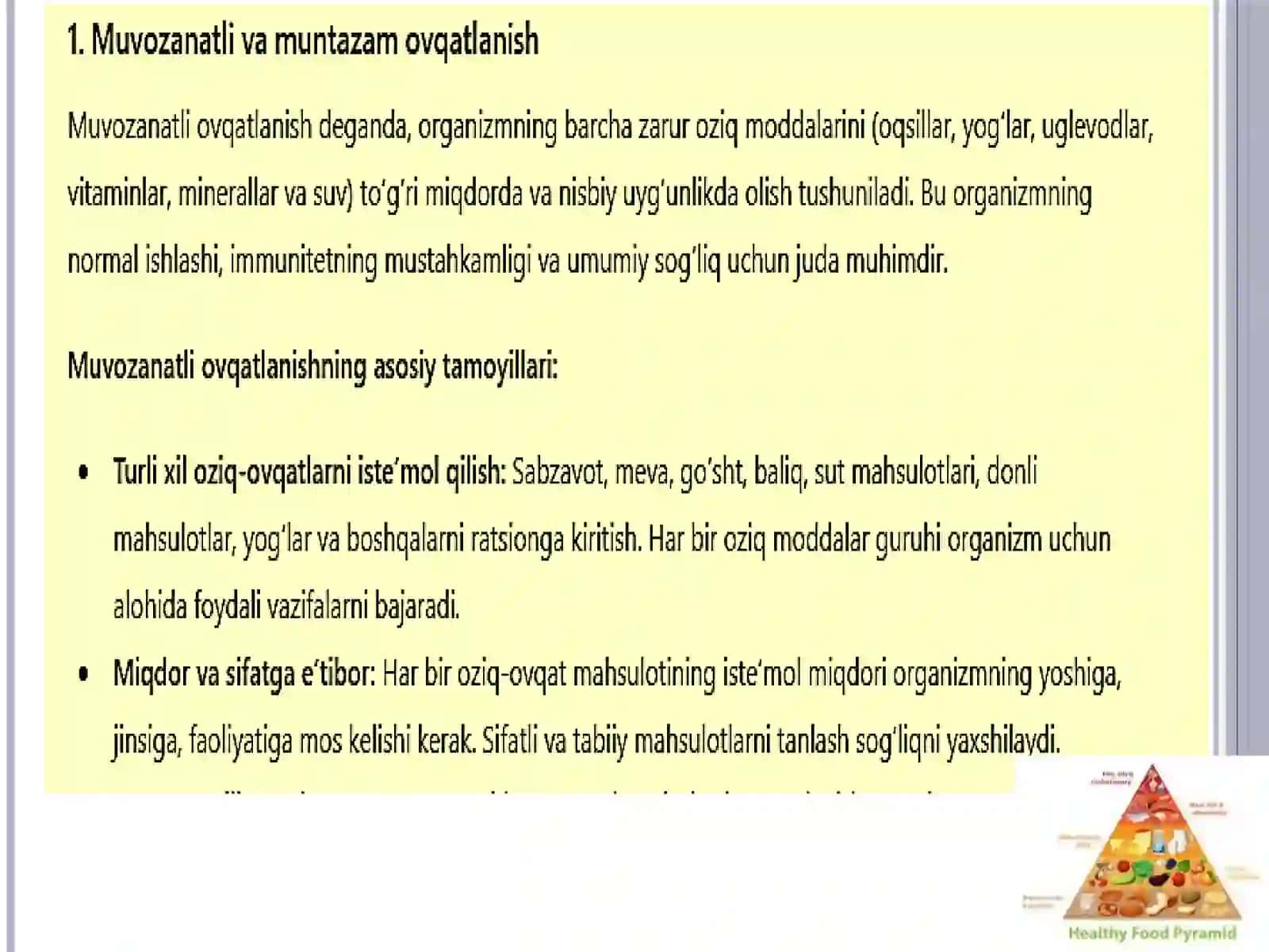 Sovg’a vazni saqlash uchun ovqatlanish qoidalar 3