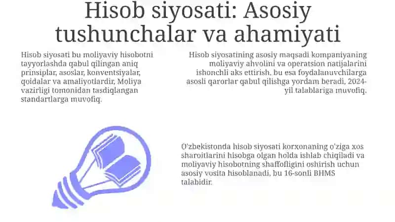 Xisob siyosati va moliyaviy hisobot 3