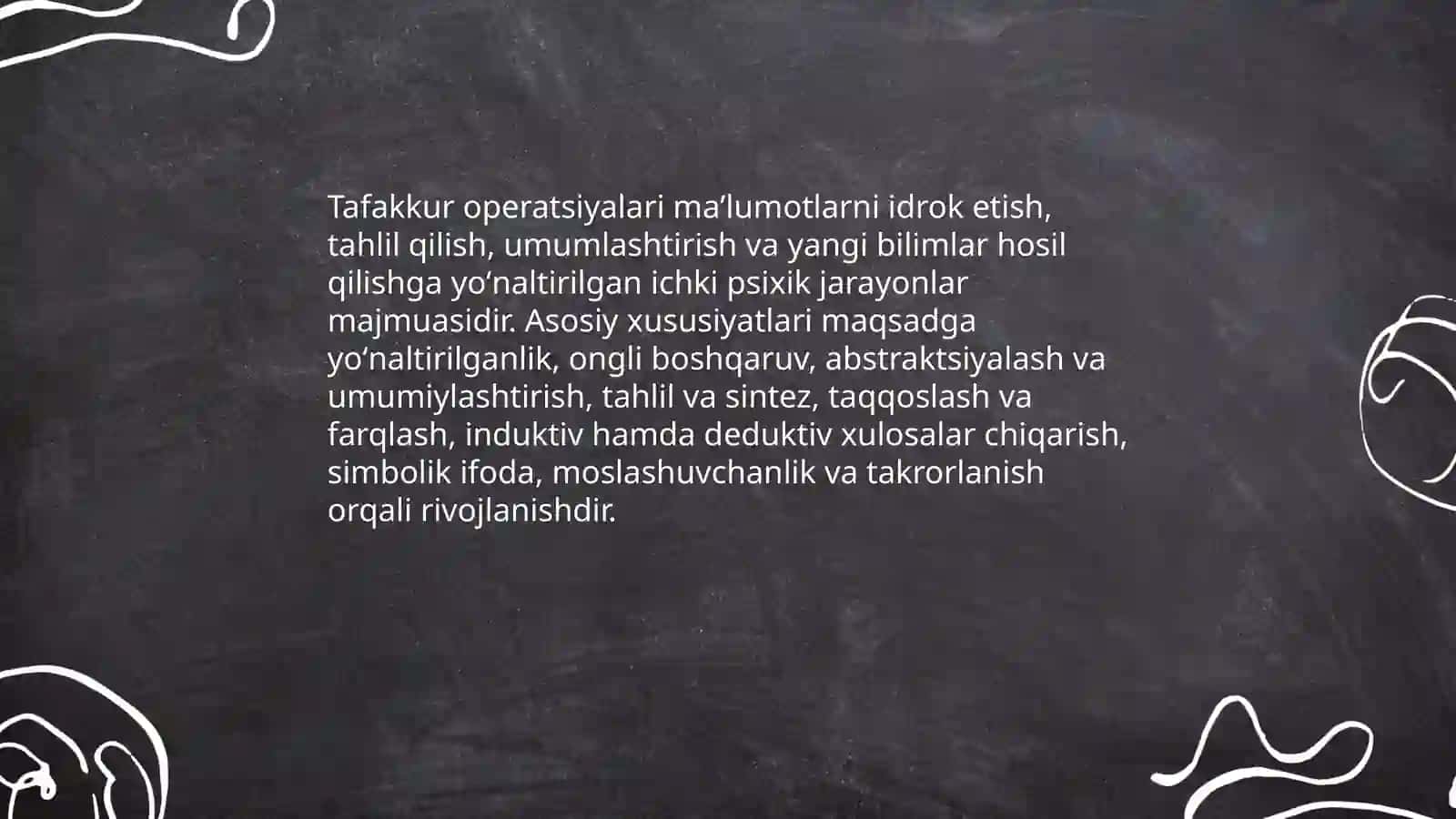 Tafakkur operatsiyalari, tafakkur shakllari turlari 3