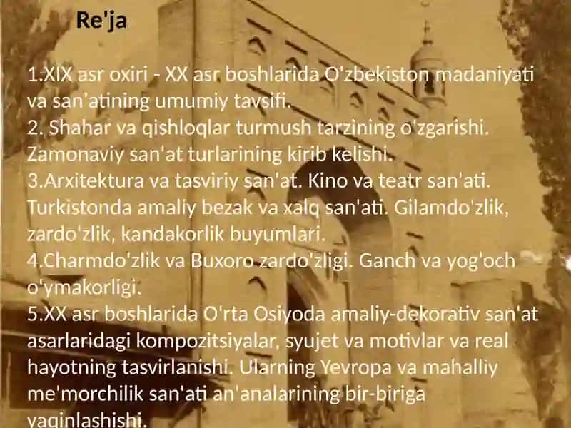 O'zbekiston madaniyati va san'ati 3