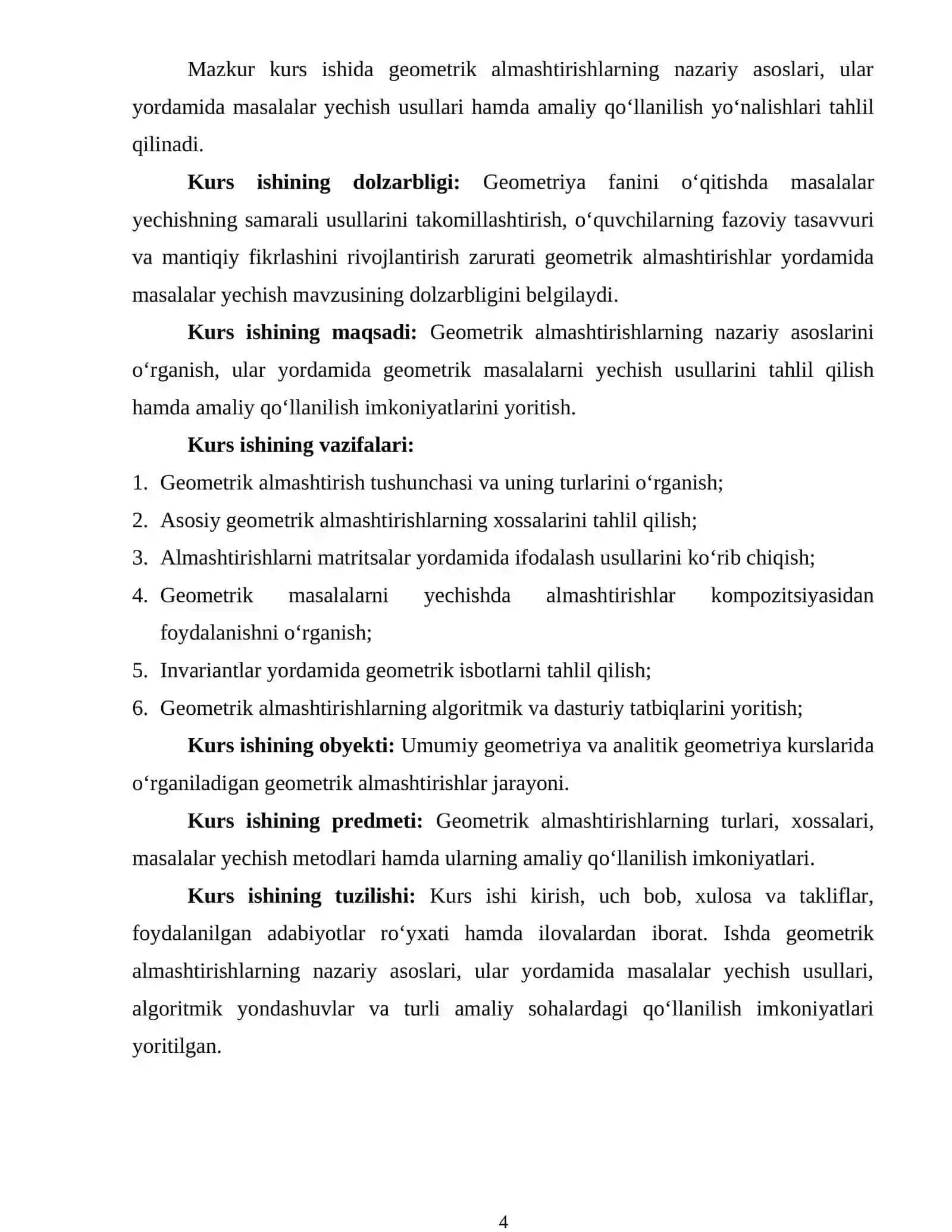 GEOMETRIK ALMASHTIRISHLAR YORDAMIDA MASALALAR YECHISH 3