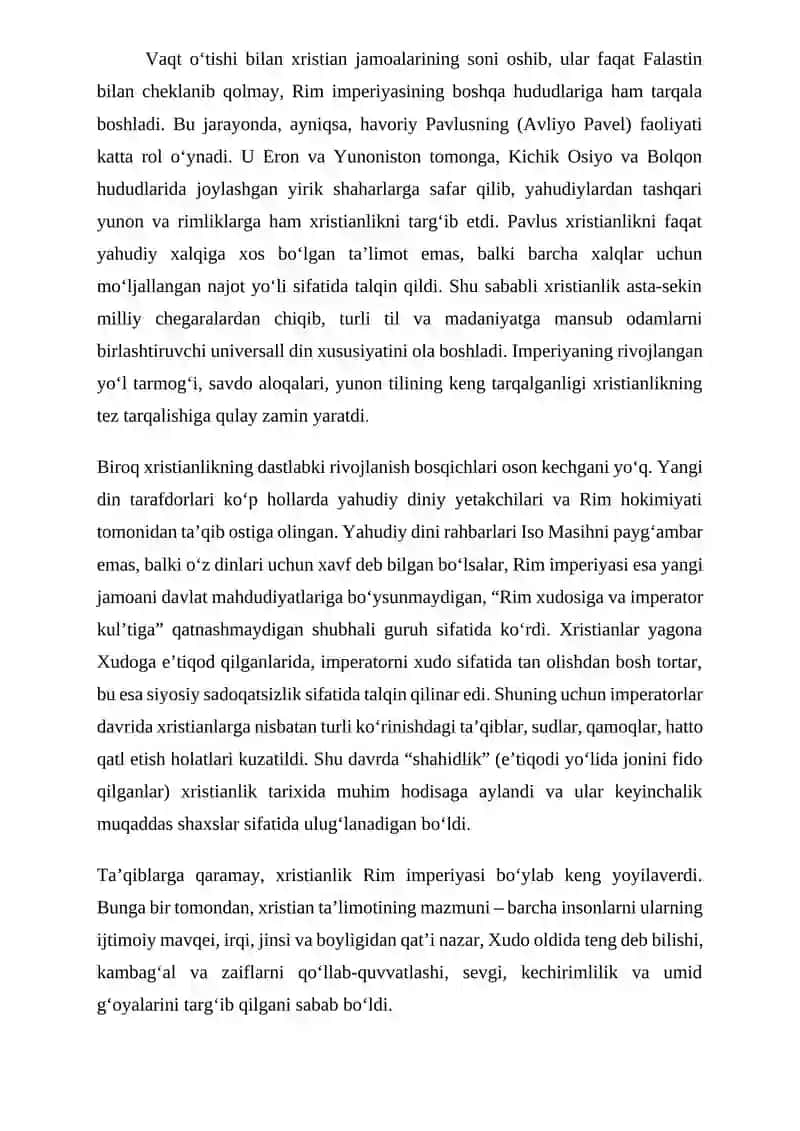 Xristianlik dini tarixi va asosiy g‘oyalari 3