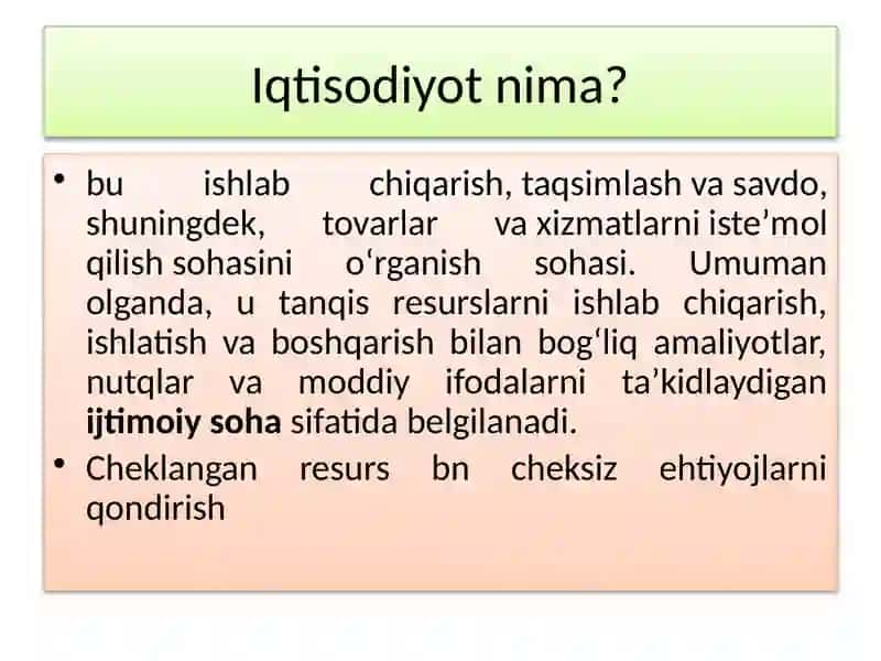 IQTISODIYOT, BOZOR VA IQTISODIY SIYOSAT 3