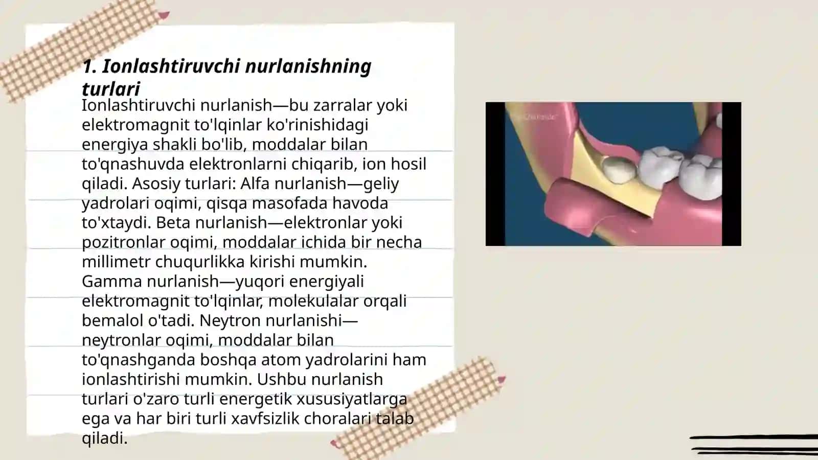 Ionlashtiruvchi nurlani biologik toʼqimaga taʼsiri 3