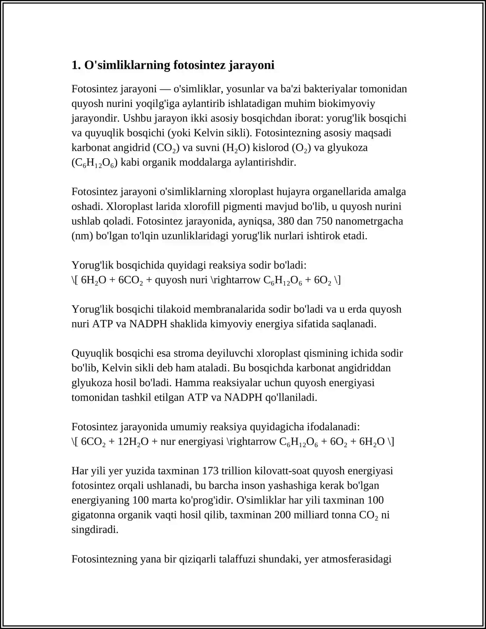 BIO XILMA XILLIK VA EKOSISTEMALARING FUNKSIYALARI 3