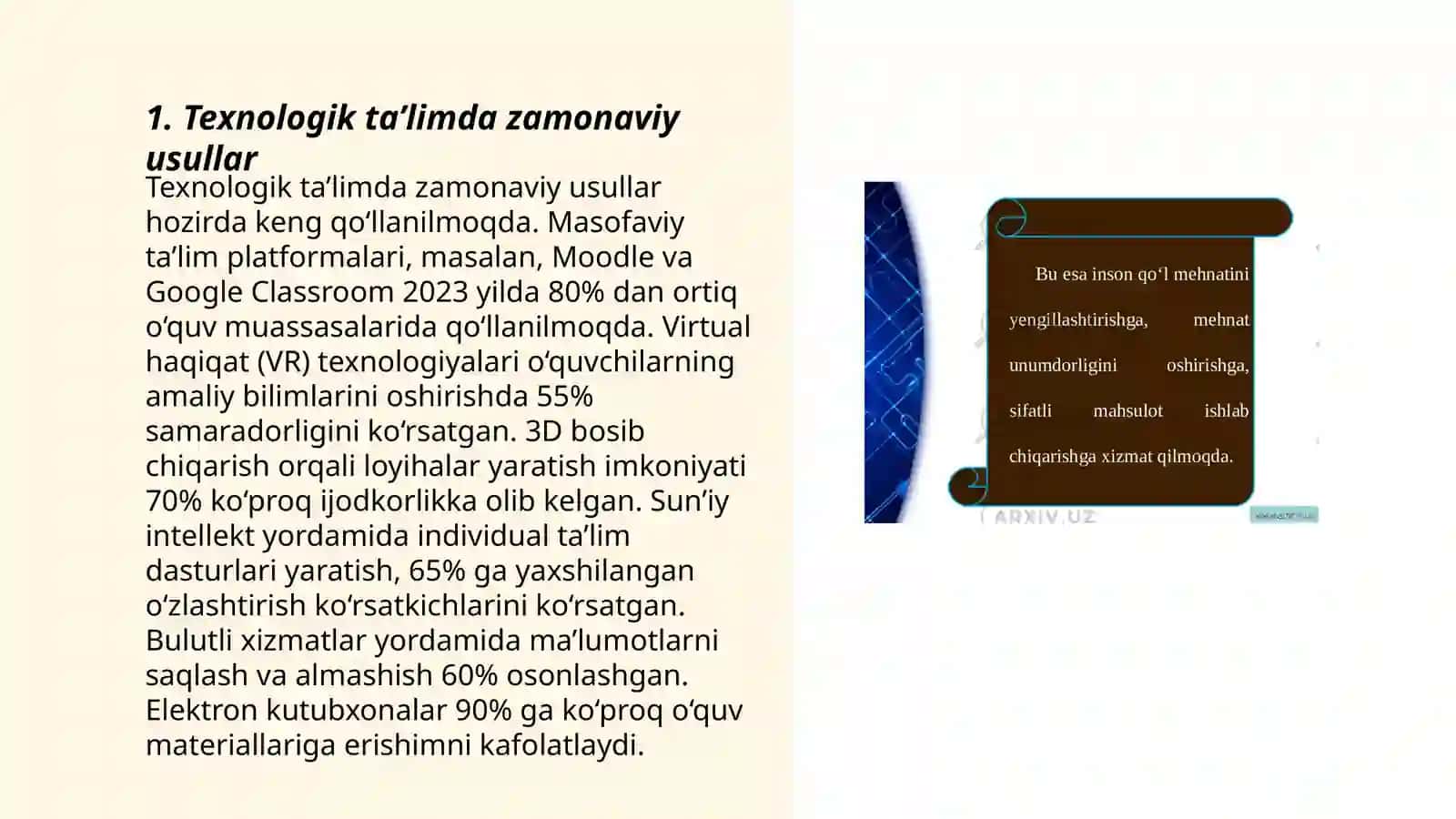 Texnologik ta’lim praktikumi oʻquv jarayonini tashkil etish 3