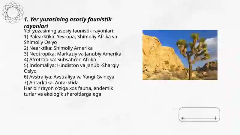 Yer yuzasining faunistik rayonlari 3
