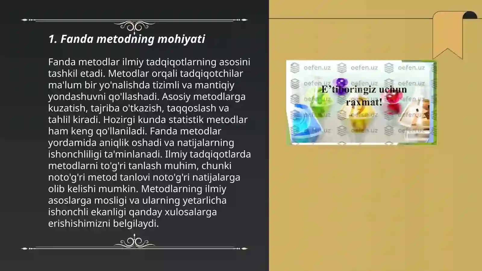 Fanda metod va metodologiya masalasi 3