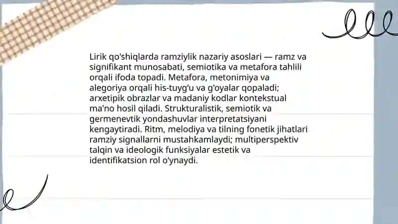 Lirik qo'shiq ramziylik 3