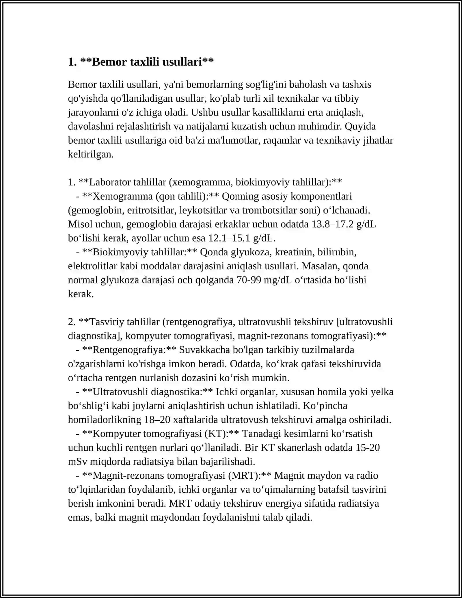 Bemorlarni Zamonaviy Tekshirish Usullari 3