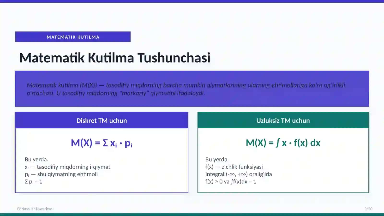 MATEMATIK KUTILMA DISPERSIYA VA XOSSALARI 3