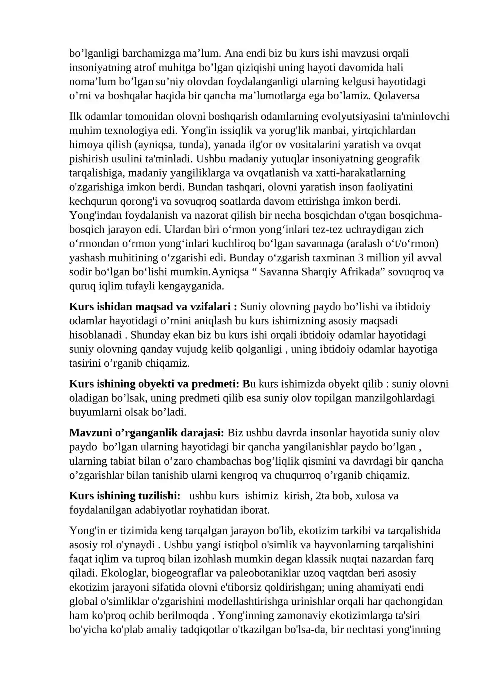 Sunʼiy olovning kashf qilinishi va ibtidoiy odamlar hayotidagi oʻrni 3