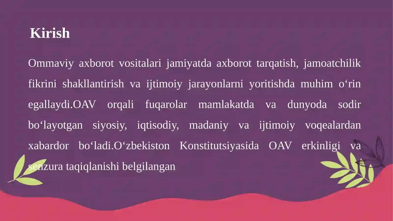 Jamiyat hayotida ommaviy axborot vositalarining o‘rni. 3