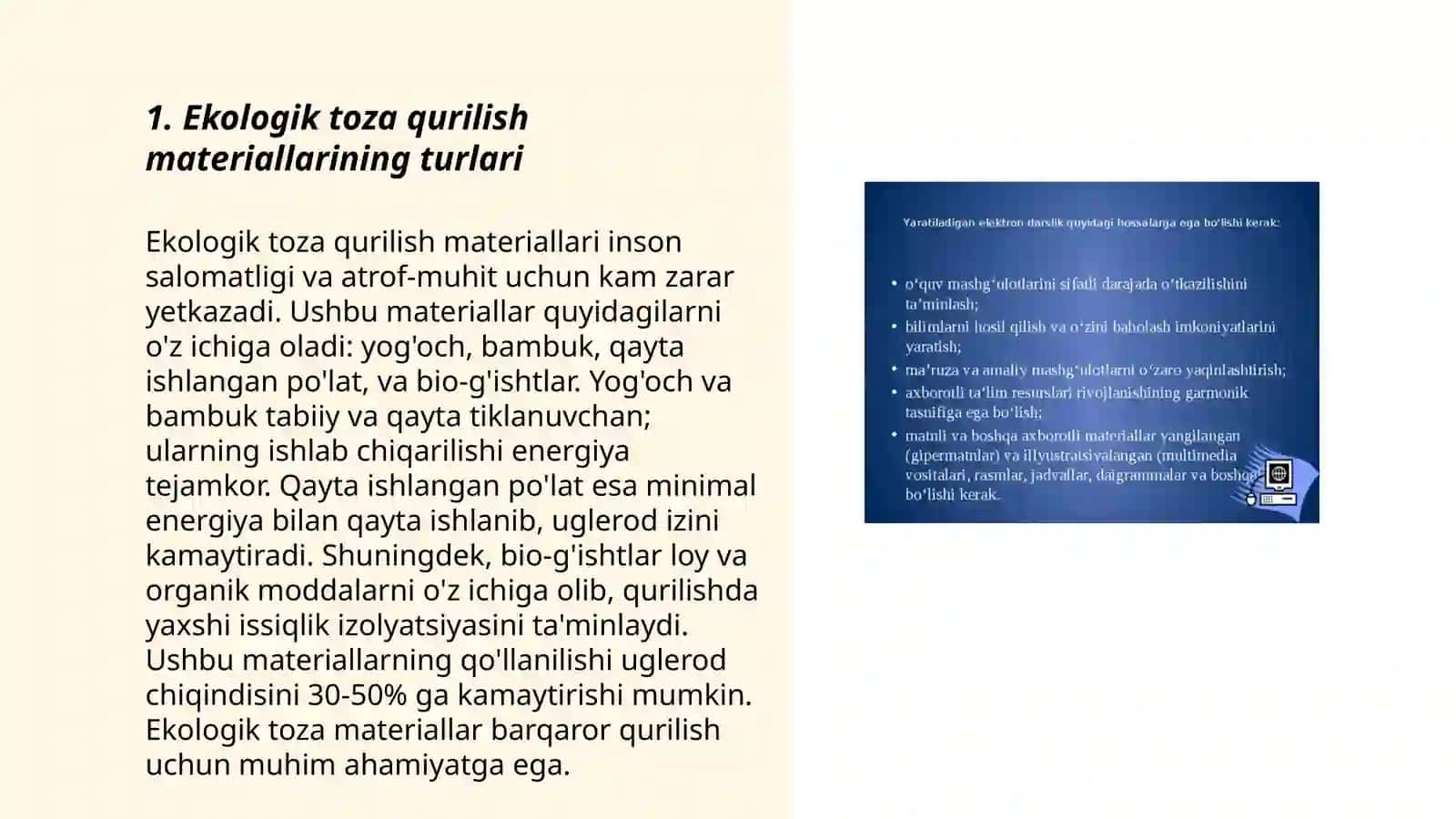 Renovatsiyada ekologik toza materiallardan foydalanish 3