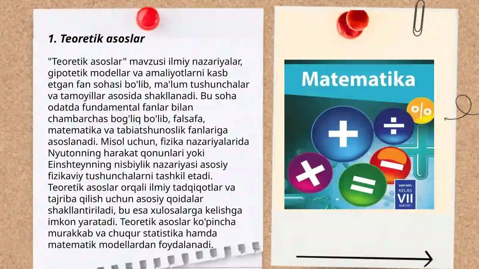 Brinchi sinf matematika darsligini tahlili 3