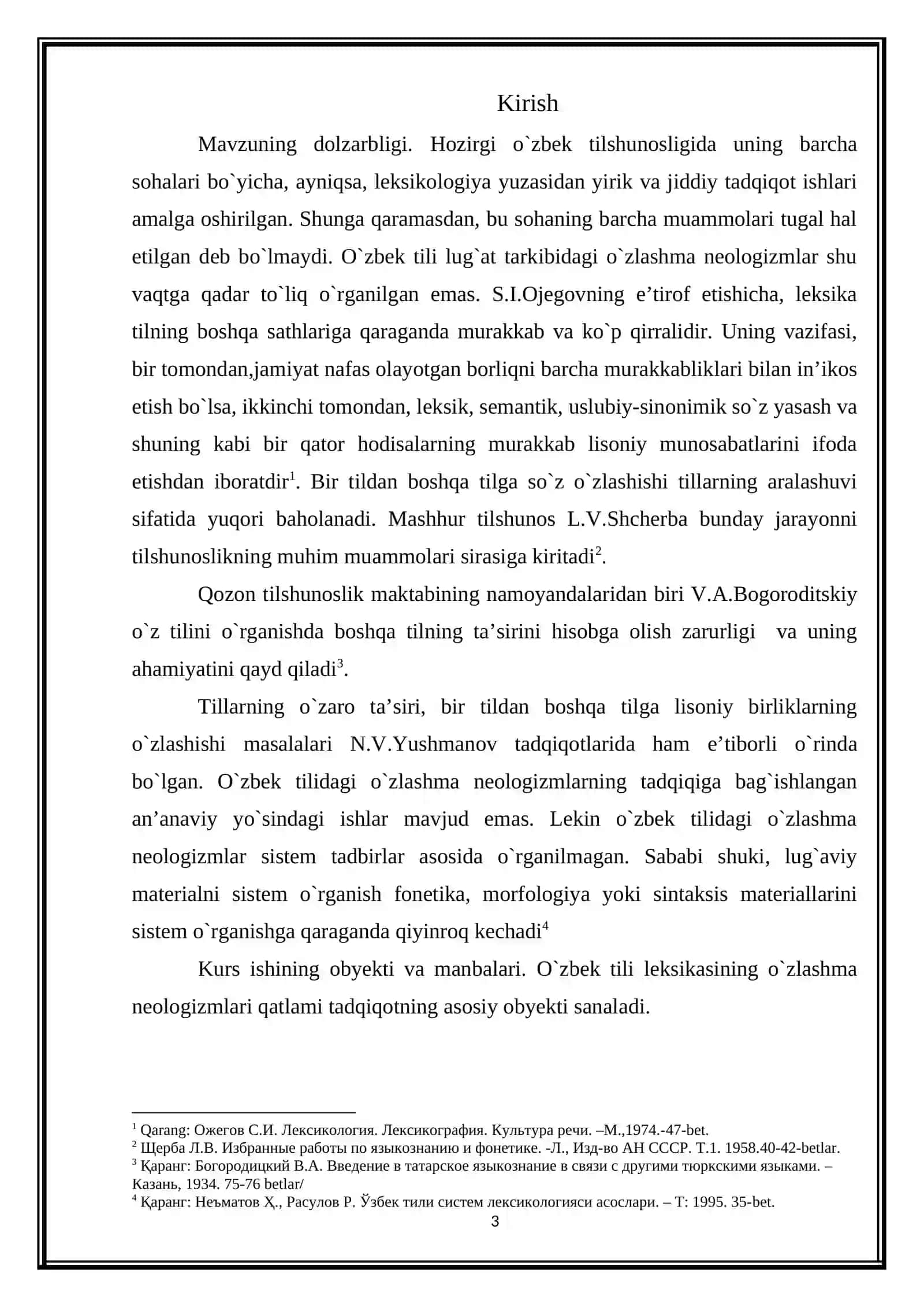 O’zbek tilida neologizmlar kurs ishi 3