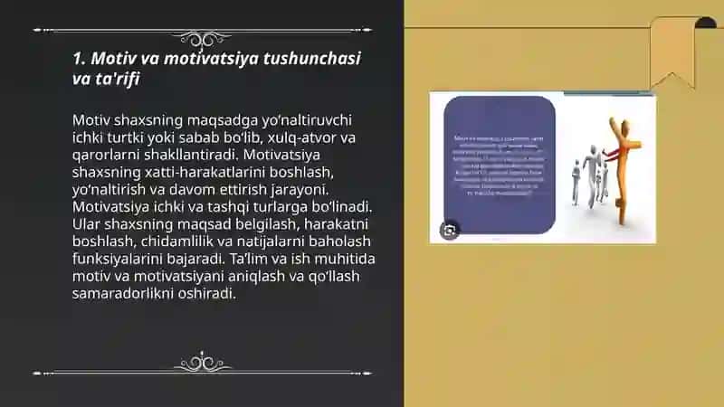 Motiv va motivatsiya haqida tushuncha 3