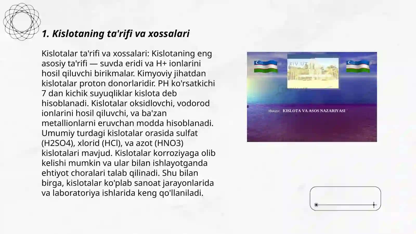 Kislota va asoslar nazariyasi. Solvo sistema nazariyasi 3