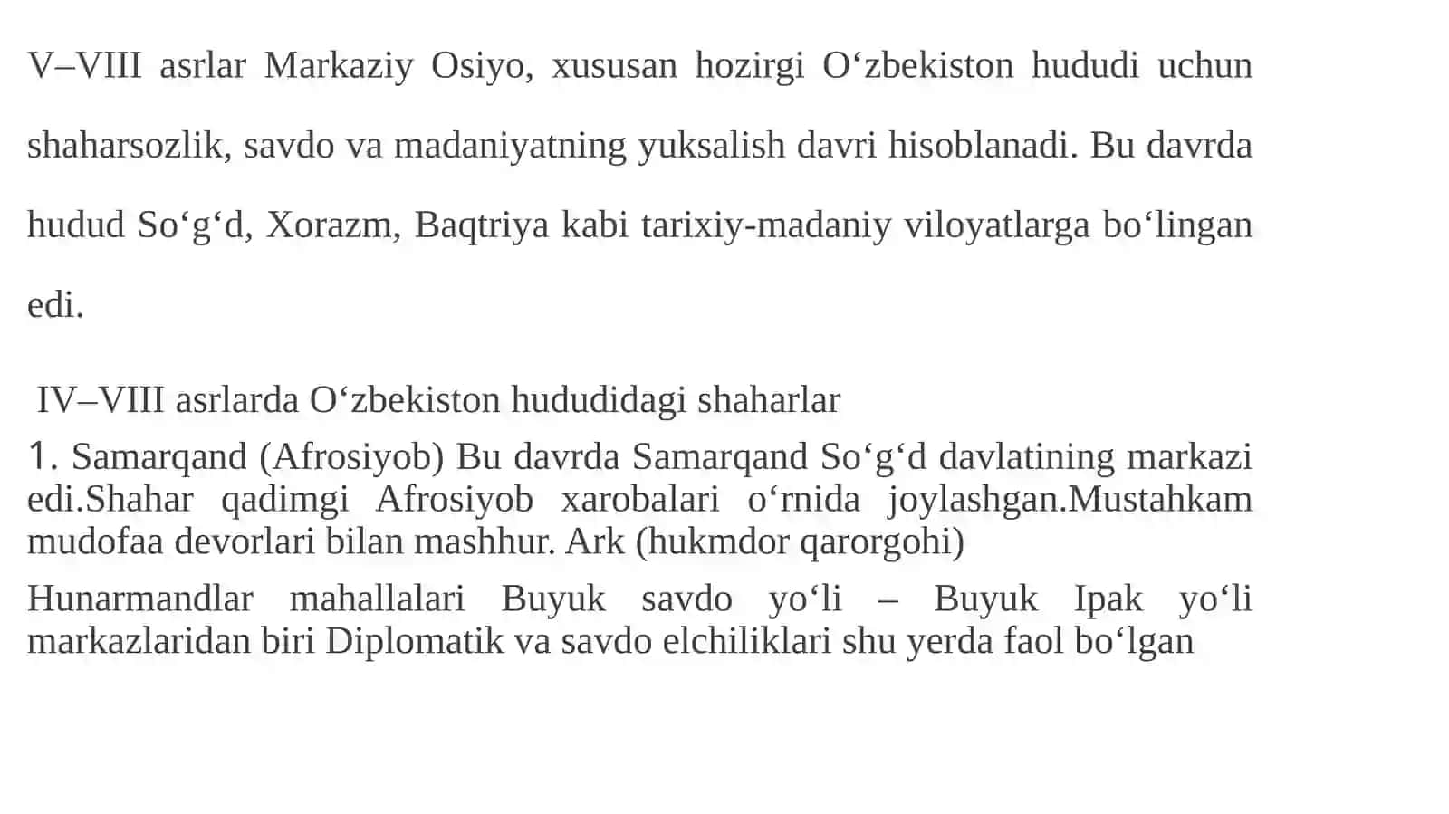 O'zbekiston hududidagi tarixiy shaharlarning xususiyatlari 3