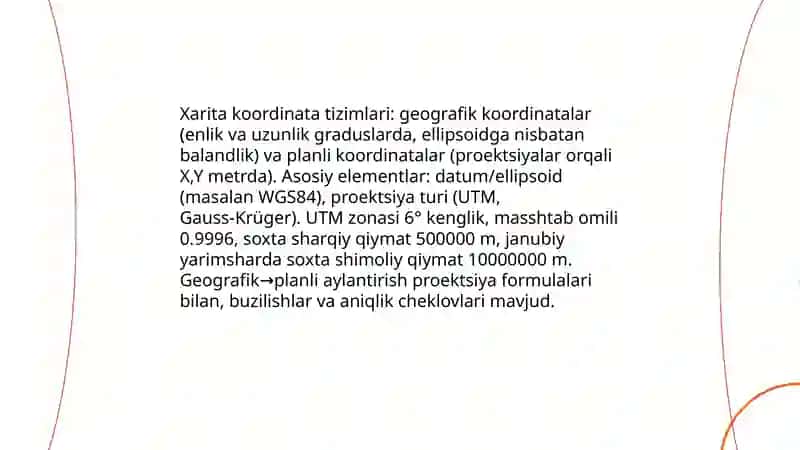 Xaritadan nuqtaning planli koordinatasi va balandligini aniqlash 3