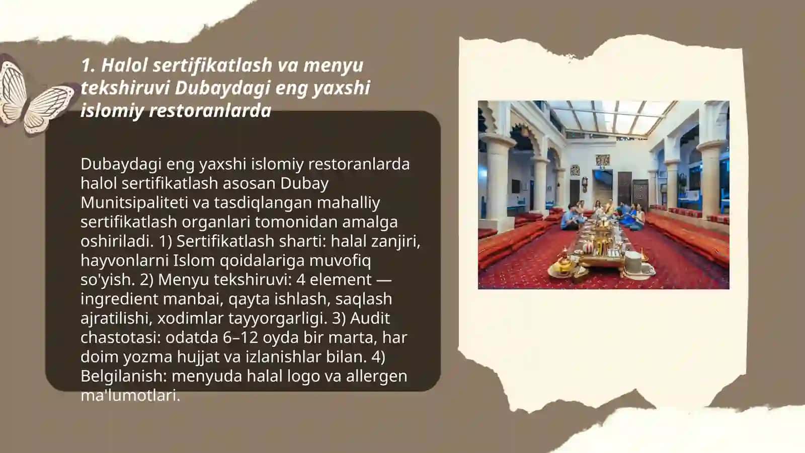 Dubaydagi eng yaxshi islomiy mehmonxonalar va restoranlarning o’ziga xos xususiyatlari 3
