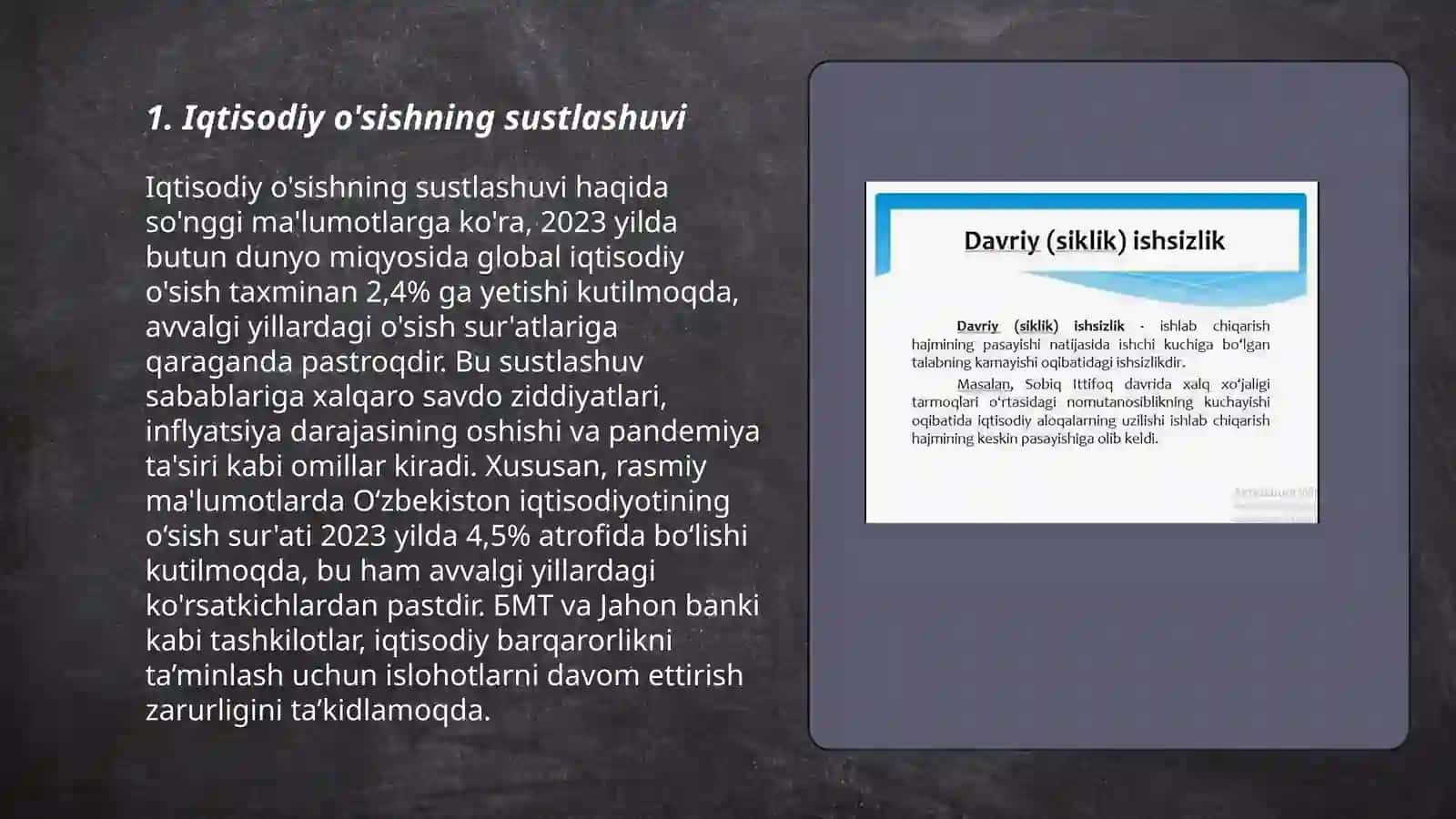 Ishsizlikning kelib chiqish sabablari va namoyon bo'lish sabablari 3