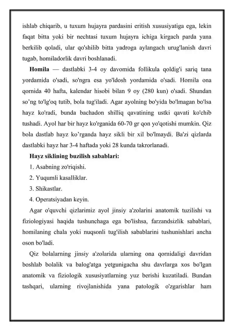 Ayollarda Reproduktiv Tizimini Fiziologiyasi 3
