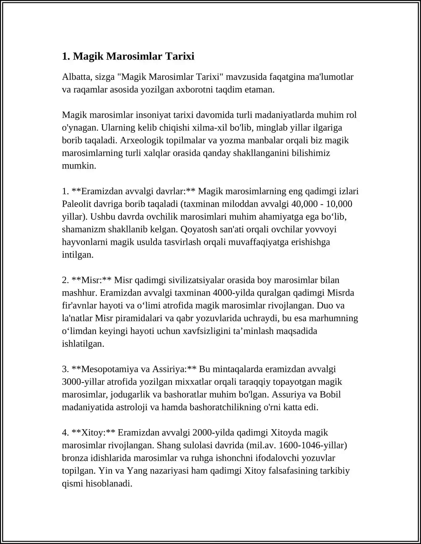 MAGIK MAROSIM HAQIDA MUSTAQIL ISH 3