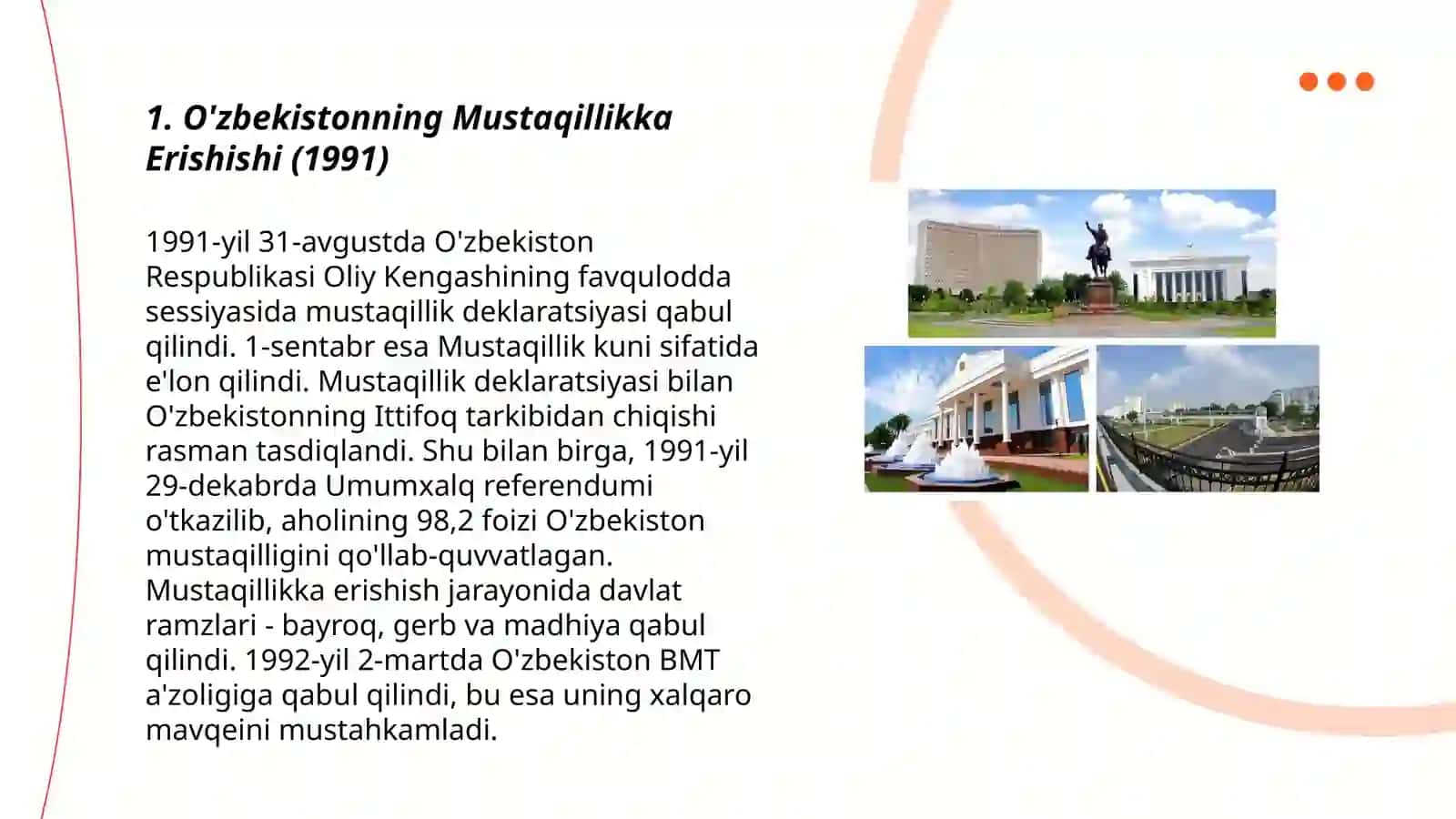O'zbekistonning eng yangi tarixini davrlashtirish, ularning mazmun va mohiyati 3