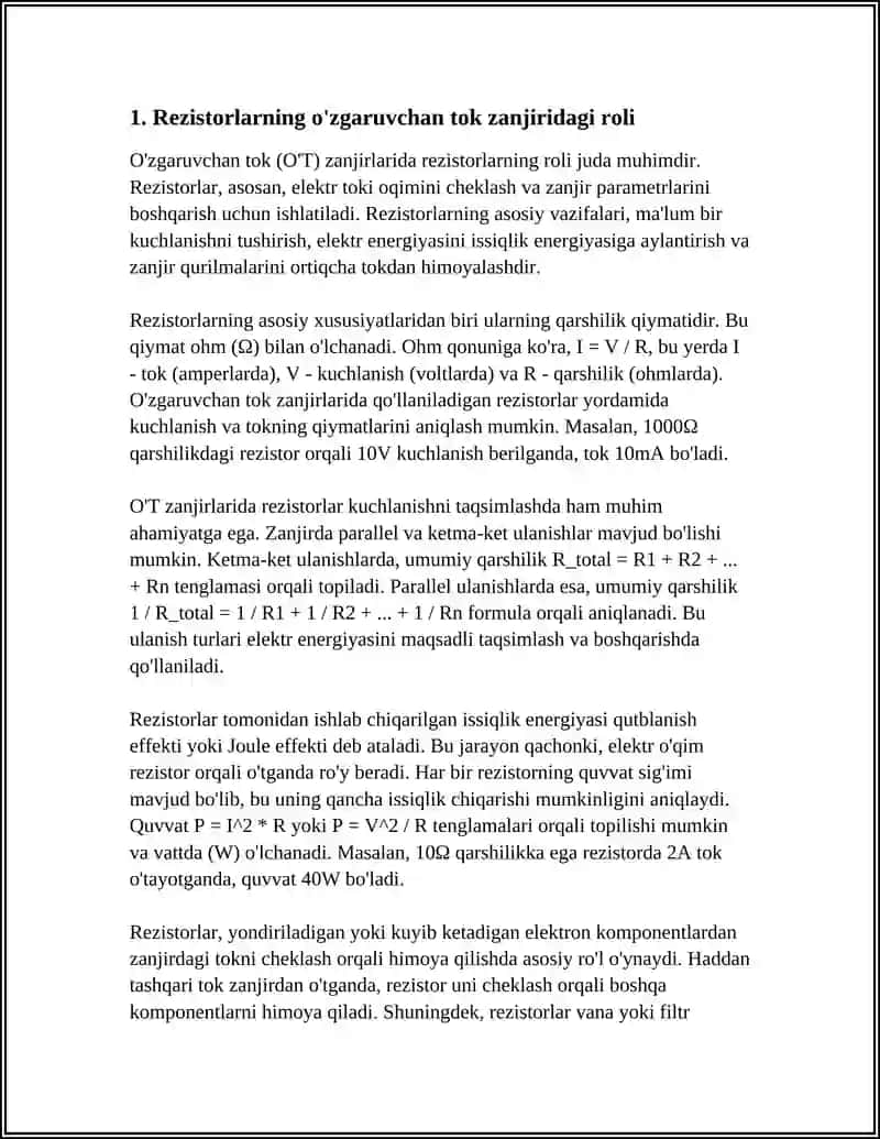 REZISTOR, INDUKTIV G'ALTAK VA KONDENSATOR ELEMENTLARI ULANGAN O'ZGARUVCHAN TOK ELEKTR ZANJIRLARINI TEKSHIRISH 3