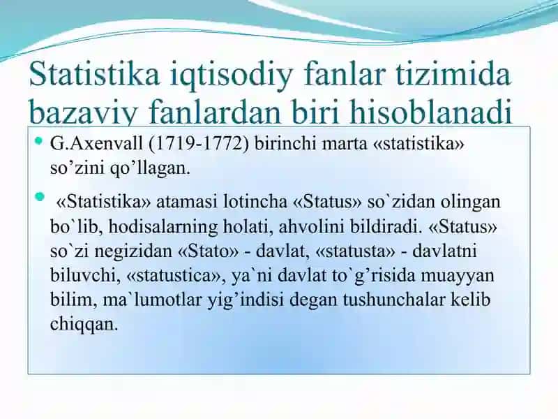 Statistikafanigakirish 3