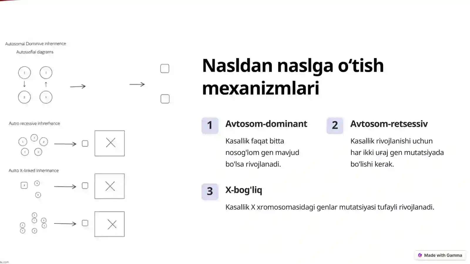 Nasldan naslga oʻtuvchi kasalliklar 3