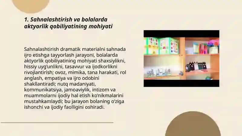 Sahnalashtirish faoliyatida bolalarda aktyorlik qobiliyatini rivojlantirish 3