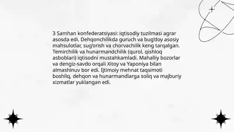 Samhan konfederatsiyalari va ularning iqtisodiy hayoti 3