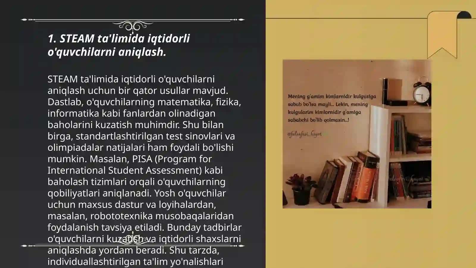 STEAM ta'limi.Iqtidorli o'quvchilarni o'qitish 3