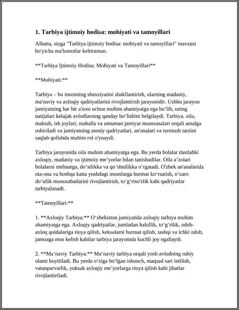 Tarbiya Ijtimoiy Hodisa: Mohiyati va Tamoyillari 3