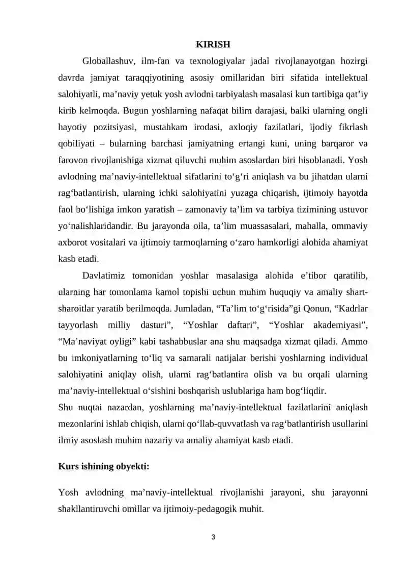 YOSHLARNING MA'NAVIY-INTELLEKTUAL SIFATLARINI ANIQLASH VA RAG‘BATLANTIRISH USLUBLARI 3