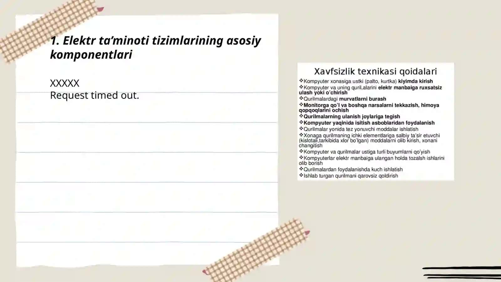 Elektr ta’minoti tizimida ishonchlilikning asosiy tushunchalari va xarakteristikalari 3