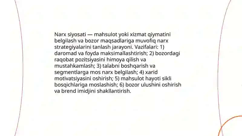 Narx siyosati 3