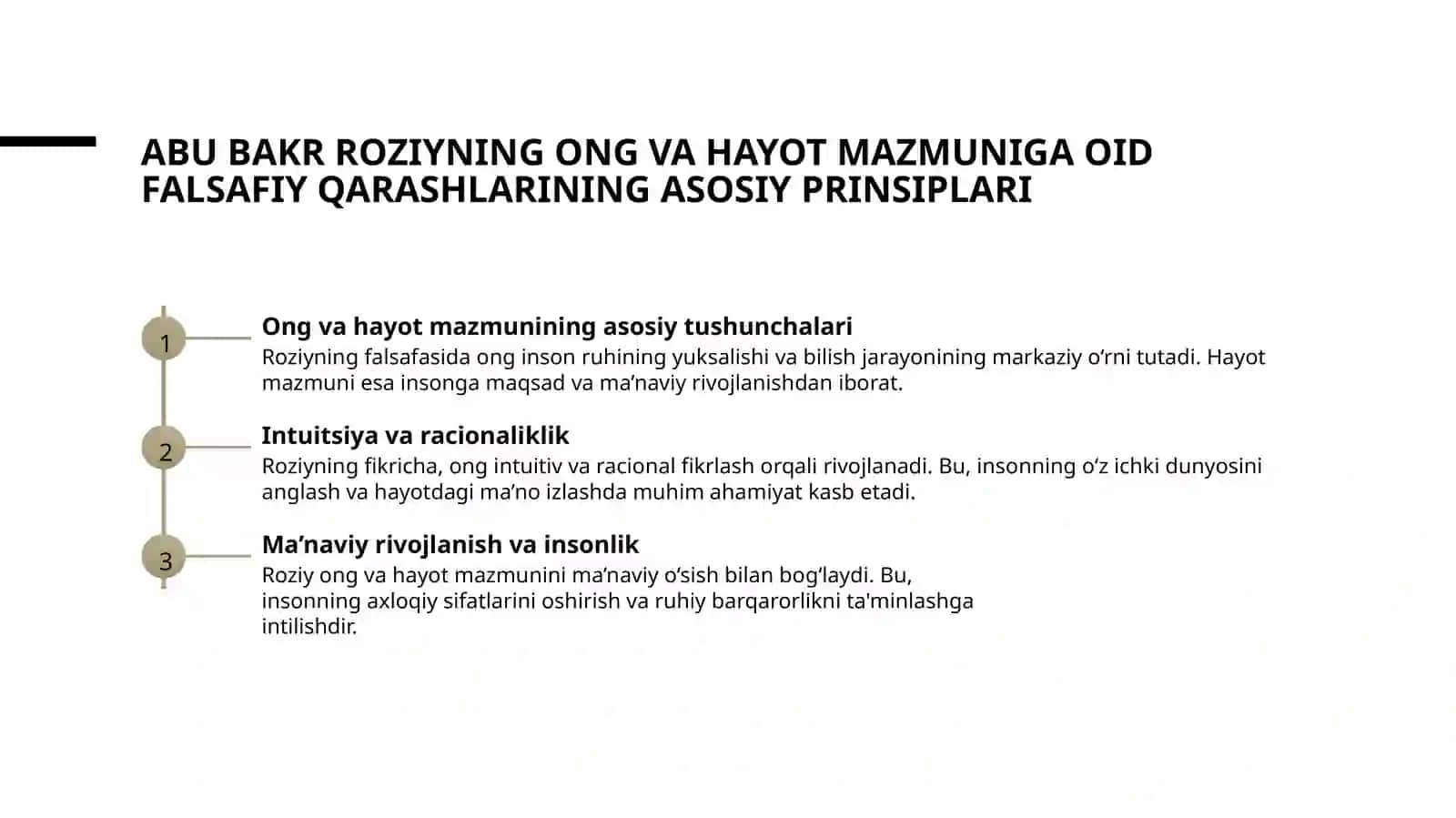 Abu Bakr Roziy falsafasida ong va hayot mazmuni 3