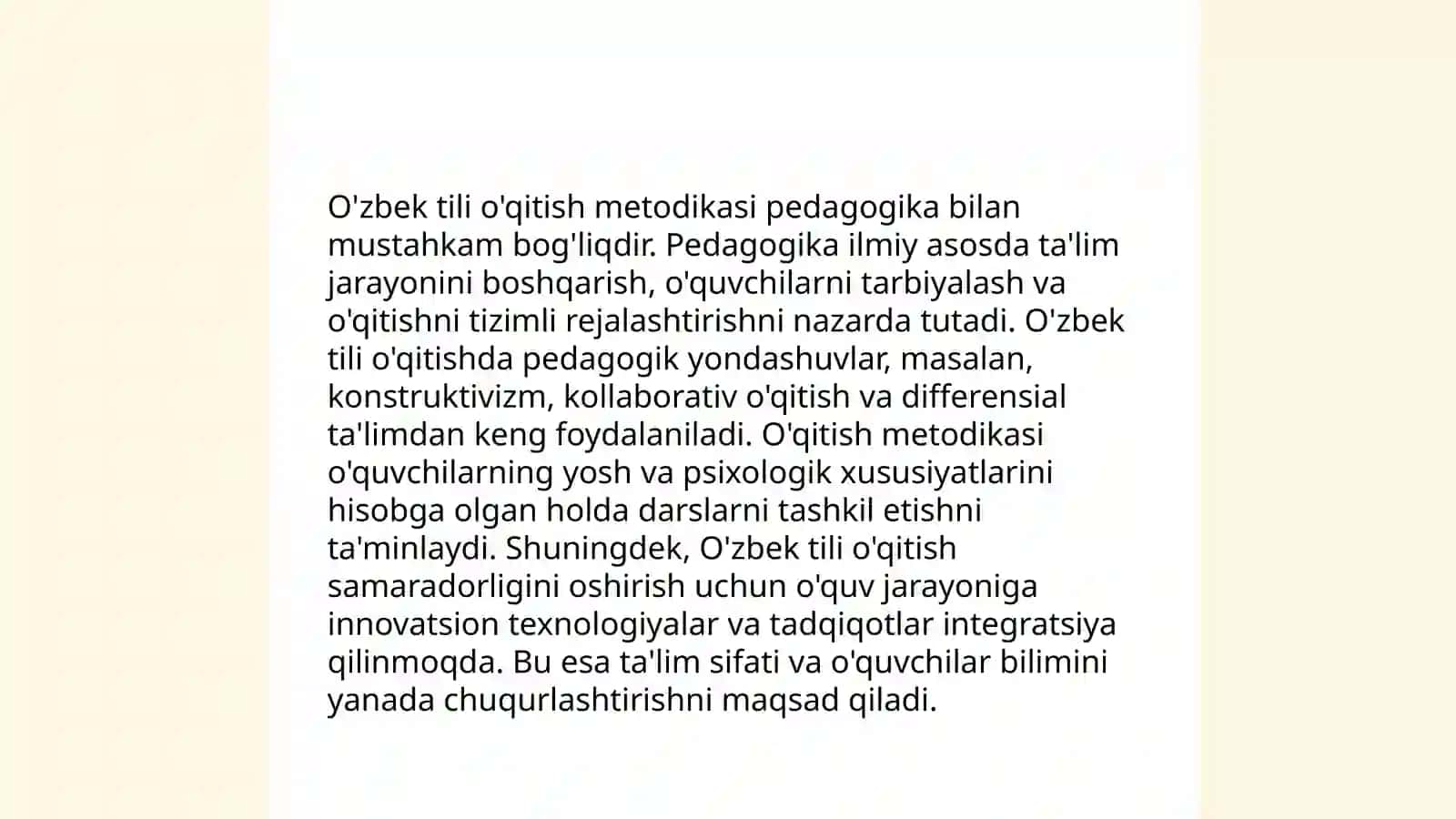 O'zbek tili o'qitish metodikasi 3