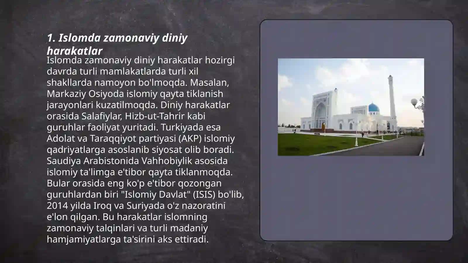 Islomda zamonaviy diniy harakatlar 3
